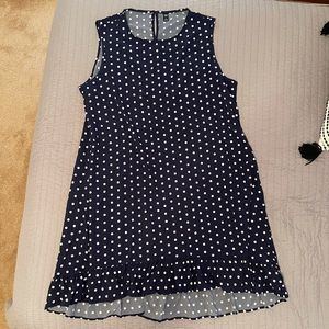 Plus Polka Dot Ruffle Hem Dress